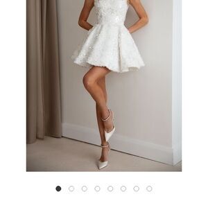 White Beaded Mini Dress